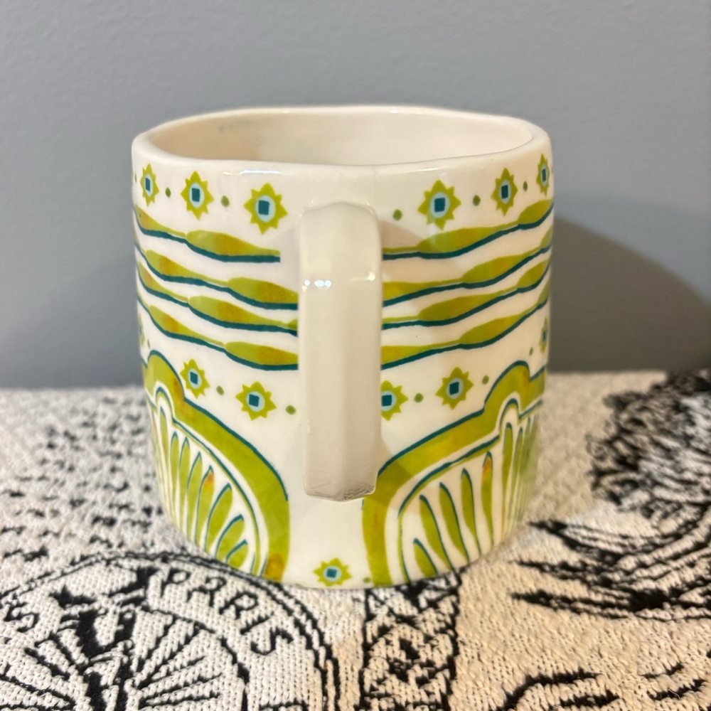 Anthropologie Boho Large Ceramic Coffee Mug - Picture 4 of 6